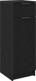 vidaXL Ντουλάπι Μπάνιου Μαύρη δρυς 32 x 34 x 90 εκ Επεξεργασμένο ξύλο