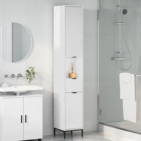 VidaXL Ντουλάπι Μπάνιου Υψηλής γυαλάδας λευκό 31,5 x 33 x 190 εκ.