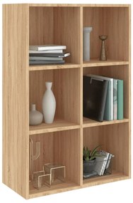 vidaXL Ραφιέρα / Βιβλιοθήκη Sonoma Δρυς 66x30x98 εκ. από Επεξ. Ξύλο