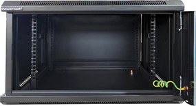 POWERTECH επιτοίχια καμπίνα rack 19" NETW-0037, 600 x 450 x 370mm, 6U