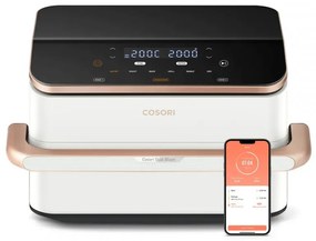 Cosori Dual Blaze TwinFry CAF-TF101S, 10 l, 6 προγράμματα, 35-240 C, χρονοδιακόπτης, ThermoIQ, συγχρονισμένο μαγείρεμα και τέλος, Λευκό