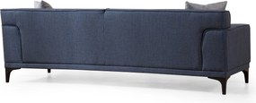 Τριθέσιος Καναπές Μπλε PETRA 86x215x87