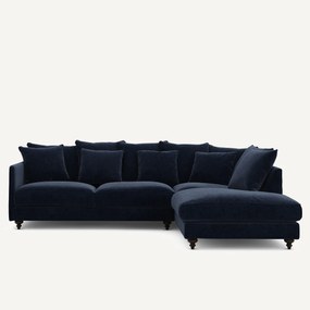 Γωνιακός καναπές-κρεβάτι από βελούδο, Lazare