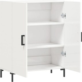 vidaXL Ντουλάπι Γυαλιστερό Λευκό 69,5x34x90 εκ. Επεξεργασμένο Ξύλο