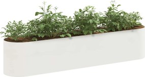 vidaXL Υψωμένο Κρεβάτι Κήπου Λευκό 200 x 40 x 40 εκ.