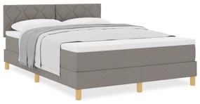 vidaXL Κρεβάτι Σπρινγκ με στρώμα Ταπεί 140x200 cm Ύφασμα
