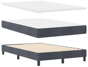 vidaXL Κρεβάτι με ελατήρια Σκούρο γκρι 120 x 200 cm Βελούδο