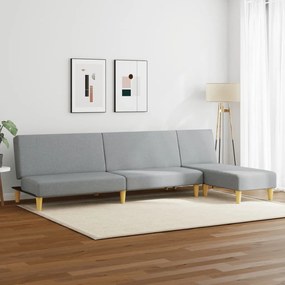vidaXL Σετ Σαλονιού 2 Τεμαχίων Ανοιχτό Γκρι από Ύφασμα