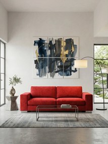 Καναπές Fantasy Τριθέσιος-Kokkino-230φ 90β εκ.