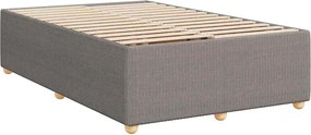 vidaXL Κρεβάτι Boxspring με Στρώμα Taupe 120x190 εκ. Υφασμάτινο