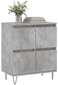 vidaXL Ντουλάπι Γκρι Σκυροδέματος 60x35x70 εκ. Επεξεργασμένο Ξύλο