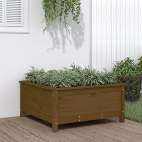 vidaXL Ζαρντινιέρα Μελί 82,5 x 82,5 x 39 εκ. από Μασίφ Ξύλο Πεύκου