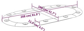 vidaXL Επιφάνεια Τραπεζιού Πόκερ για 10 Παίκτες Πράσινη 208x106x3 εκ.