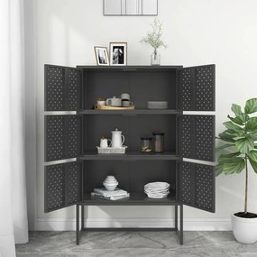 vidaXL Ντουλάπι Ανθρακί 80 x 35 x 135 εκ. από Ατσάλι