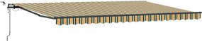 vidaXL Ύφασμα Ομπρέλας Πράσινο και κίτρινο 500 x 300 εκ Πολυεστέρας