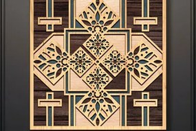 Intra απο ξύλο plywood 3mm-4mm πάχος - Cross Wall Art Laser Cut 3d Mandala Δίασταση 30x30 cm INTRAFABR-95586862