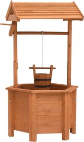vidaXL Γλάστρα Πηγάδι 40 x 40 x 84 εκ. από Ξύλο Ελάτης