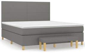 ΚΡΕΒΑΤΙ BOXSPRING ΜΕ ΣΤΡΩΜΑ ΣΚΟΥΡΟ ΓΚΡΙ 160X200 ΕΚ ΥΦΑΣΜΑΤΙΝΟ 3137006