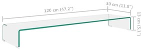 ΒΑΣΗ ΤΗΛΕΟΡΑΣΗΣ/ΟΘΟΝΗΣ ΔΙΑΦΑΝΗ 120 X 30 X 13 ΕΚ. ΓΥΑΛΙΝΗ 244133