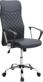 Καρέκλα γραφείου Novaro Megapap από τεχνόδερμα χρώμα μαύρο 61x68x111/121εκ.