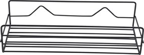 Επιτοίχιο Ράφι Κουζίνας και Μπάνιου 27x10x7cm Άσπρο ή Μαύρο - Μαύρο