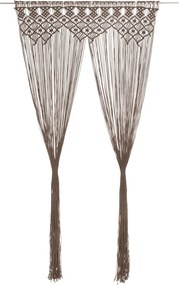 vidaXL Κουρτίνα Μακραμέ Taupe 140 x 240 εκ. Βαμβακερή