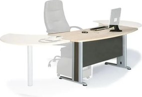 EXECUTIVE Γραφείο Απόχρωση Dark Grey - Beech   1τμχ