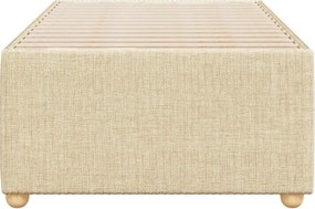 vidaXL Πλαίσιο κρεβατιού χωρίς στρώμα Κρέμα 80x200 cm Ύφασμα