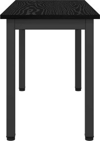 vidaXL παγκάκι Μαύρη Οξυά 80 x 35 x 45 cm Επεξεργασμένο ξύλο