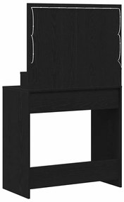 vidaXL Τραπέζι Μακιγιάζ Μαύρη δρυς 79 x 41 x 135 cm Επεξεργασμένο ξύλο
