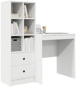 vidaXL Γραφείο με αποθηκευτικό χώρο 2 pcs Λευκό 70 x 50 x 76 εκ.