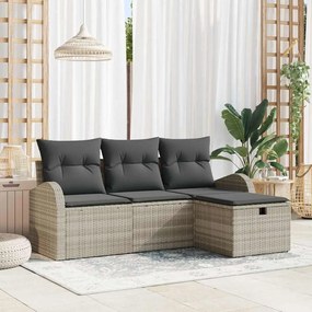 vidaXL Σετ Καναπέ Κήπου 4 pcs Ανοιχτό γκρι 179 x 117 x 85 εκ.