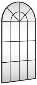 Καθρέφτης Τοίχου Αψίδα Μαύρος 50 x 100 εκ. από Σίδερο - Μαύρο