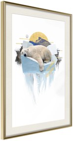 Αφίσα - King of the Arctic - 40x60 - Χρυσό - Με πασπαρτού