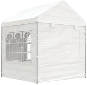vidaXL Κιόσκι με Τέντα Λευκό 13,38 x 2,28 x 2,69 μ. από Πολυαιθυλένιο