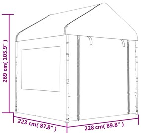 ΚΙΟΣΚΙ ΜΕ ΤΕΝΤΑ ΛΕΥΚΟ 11,15 X 2,28 X 2,69 Μ. ΑΠΟ ΠΟΛΥΑΙΘΥΛΕΝΙΟ 3155481