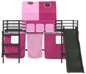 vidaXL Μαύρο και Ροζ 99,5 x 200 εκ.