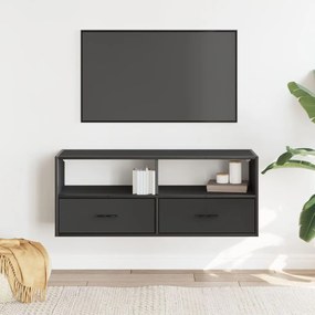 vidaXL Έπιπλο Τηλεόρασης Μαύρο 100x31x39,5 εκ. Επεξεργ. Ξύλο / Μέταλλο
