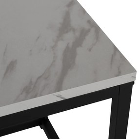 Ζιγκον Grelay 2 Τεμ Mdf Όψη Μαρμάρου &amp; Μέταλλο 45Χ45Χ50εκ. &amp; 37Χ37Χ43 Εκ.