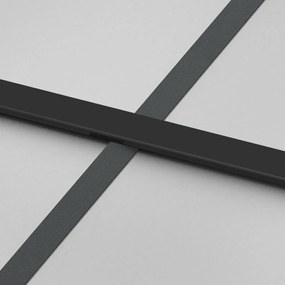vidaXL Συρόμενη Πόρτα Μαύρη 90 x 205 εκ. από Ψημένο Γυαλί & Αλουμίνιο