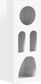 vidaXL Πλαϊνό γραφείο Υψηλής γυαλάδας λευκό 40 x 35 x 100.5 εκ