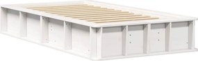 vidaXL Σκελετός Κρεβατιού Λευκό 75 x 190 cm Στερεά ξυλεία πεύκου
