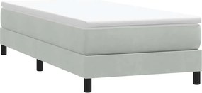 vidaXL Box Spring Κρεβάτι χωρίς στρώμα Ανοιχτό γκρι Βελούδινο