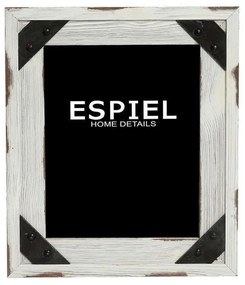 Κορνίζα 10x15cm SOF114 Λευκό 23x18x1,5cm Espiel Μέταλλο,Ξύλο