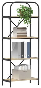vidaXL Ράφι Βιβλίων Sonoma Δρυς 60 x 30 x 146 εκ Επεξεργασμένο ξύλο