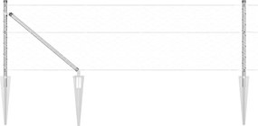 vidaXL Στύλος Περιφράξεων Ασημί 10 x 0,6 m (50 mm πλέγμα) Ατσάλι