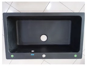 Blanco Naya XL 9 Black SILGRANIT™ PuraDur™ Γρανιτένιος Νεροχύτης Ένθετος με 1 Γούρνα 86x51cm 525947