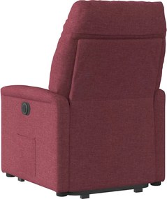 vidaXL Πολυθρόνα Ανακλινόμενη με Ανύψωση Μπορντό Υφασμάτινη