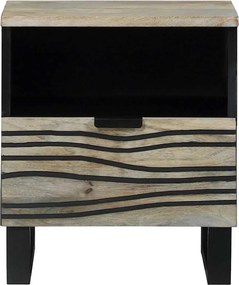 vidaXL Κομοδίνο 2 pcs Λευκό 40 x 33 x 46 εκ. Επεξεργασμένο Ξύλο