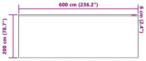 vidaXL Κουρτίνες με κουρτίνες Floral Λευκό Πολυεστέρας